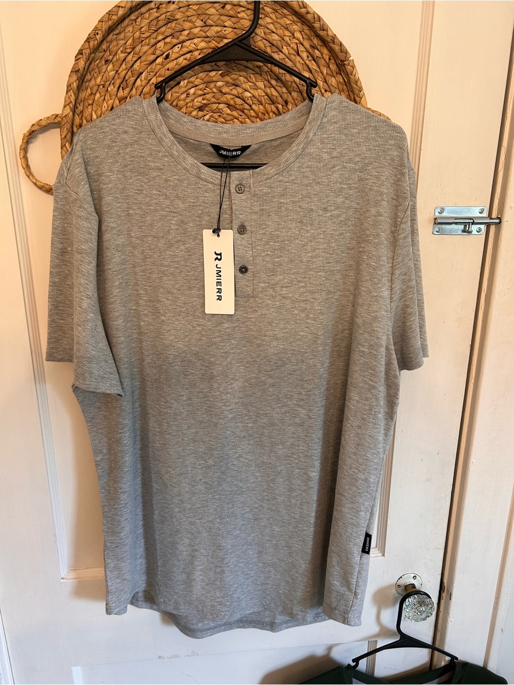 Men’s Grey Henley Short Sleeve Shirt Bundle. Set of two XL. New with tags.